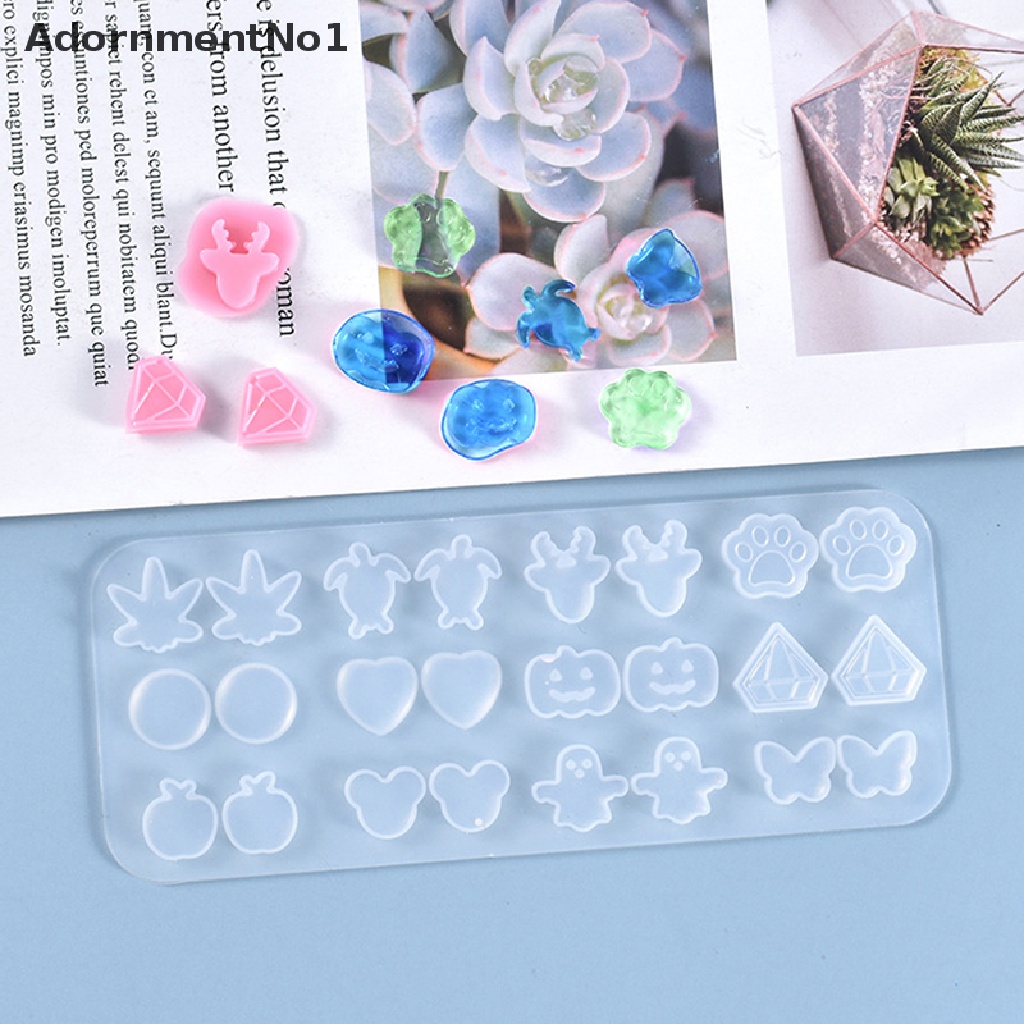 (AdornmentNo1) Cetakan Resin Epoksi Bahan Silikon Untuk Membuat Perhiasan / Liontin / Anting