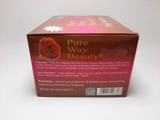 CREAM ROSE PURE WAY BEAUTY DAILY USE BPOM HARGA 12 PCS