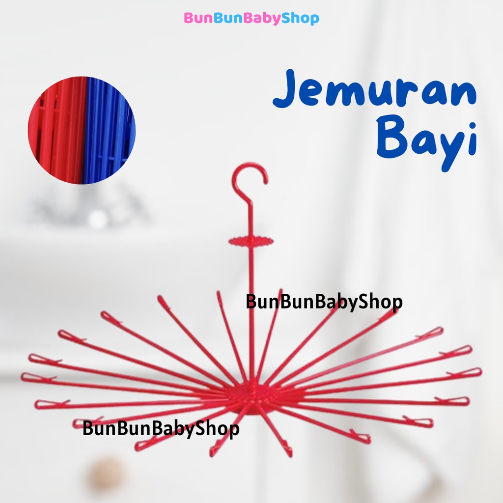 Folding Hanger Murah Gantungan Baju Plastik Bayi Baru Lahir New Born Lipat Peralatan Jemuran Pakaian Baby Newborn Bunbunbabyshop