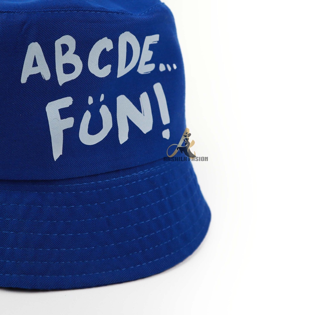 Topi Bucket Anak Laki-laki Perempuan umur 2-8 tahun SABLON ABCDE Fun