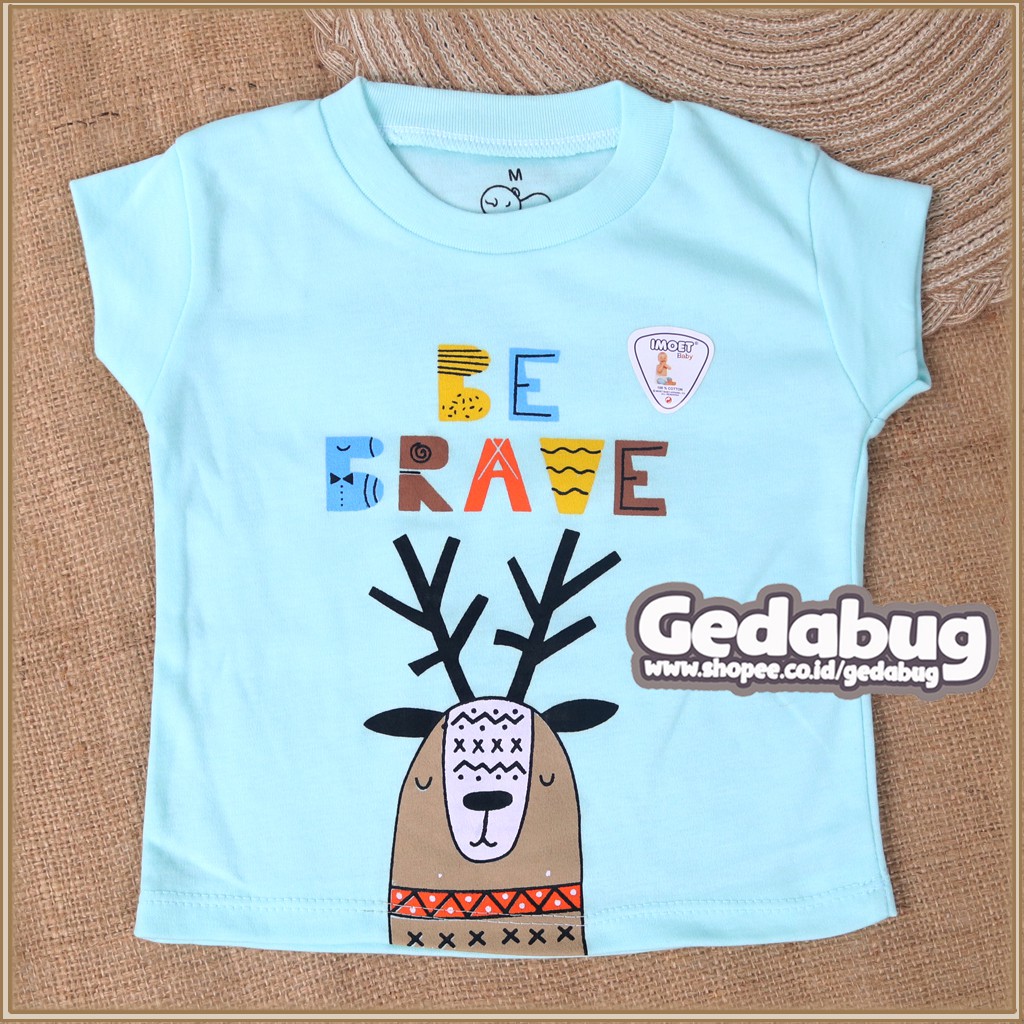 KAOS IMOET Baby MOTIF Pendek / Oblong Anak Dasar Warna SNI