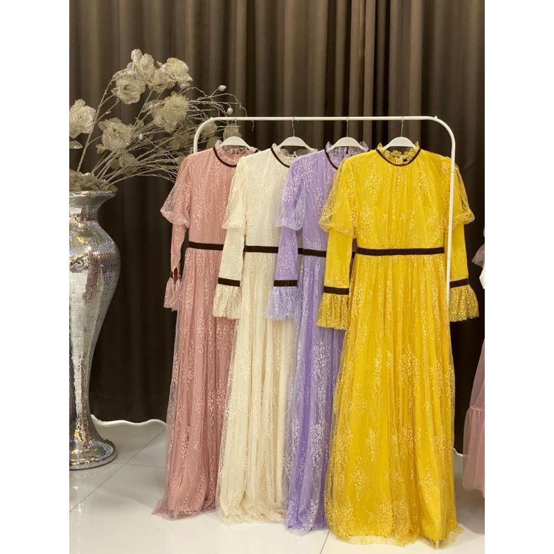 TERMURAH VIVORIE 4908 FLEUR GAMIS BRUKAT PREMIUM ORIGINAL