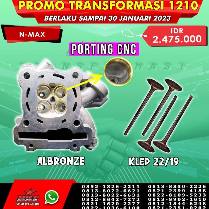 ,,,,,,,] Cylinder Head NMAX PORTING CNC BRT