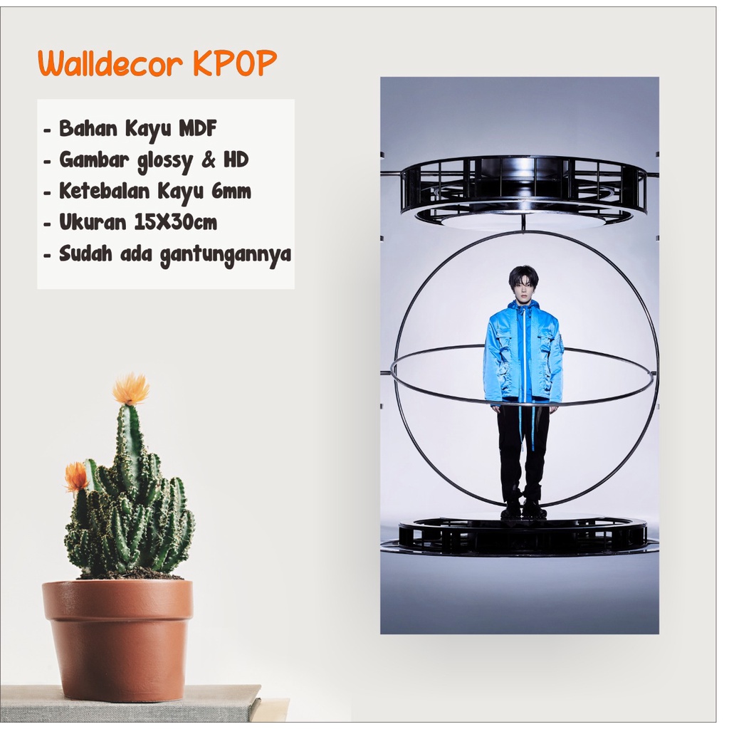 WALLDECOR NCT 2021 YUTA UKURAN 15X30 CM WALL DECOR POSTER KAYU HIASAN DINDING KPOP