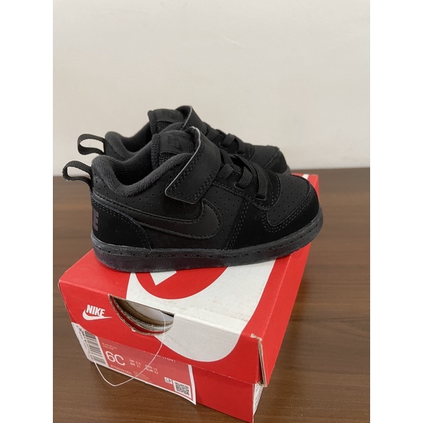 Preloved Nike Court Borough Low Black Size US 6C Sepatu Anak Laki-Laki Ori Asli usia 1-2 tahun