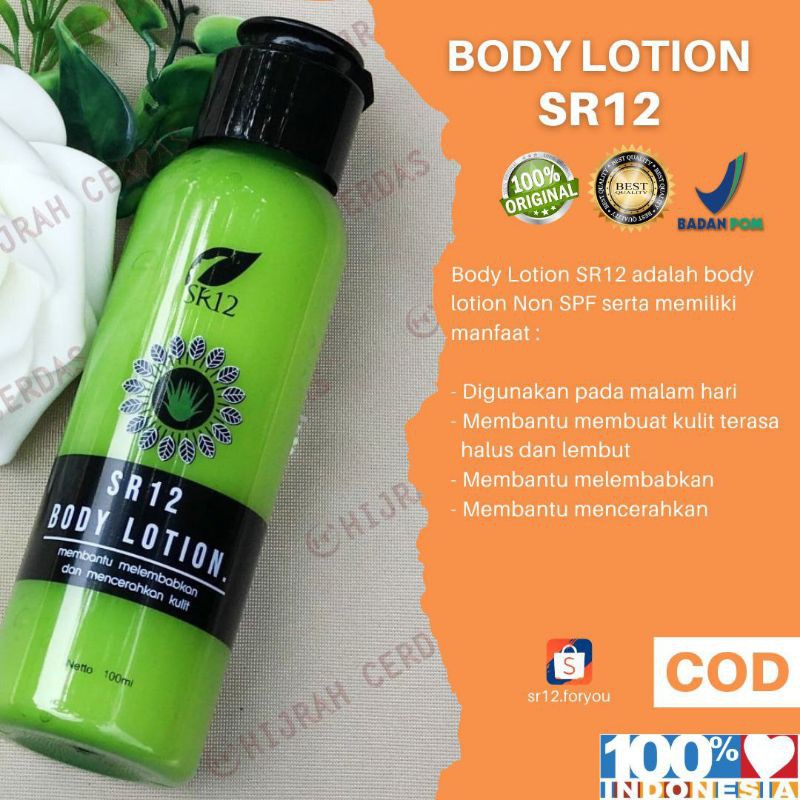 Jual BODY LOTION SR12 / HAND BODY / LOTION PENCERAH KULIT sr12foryou