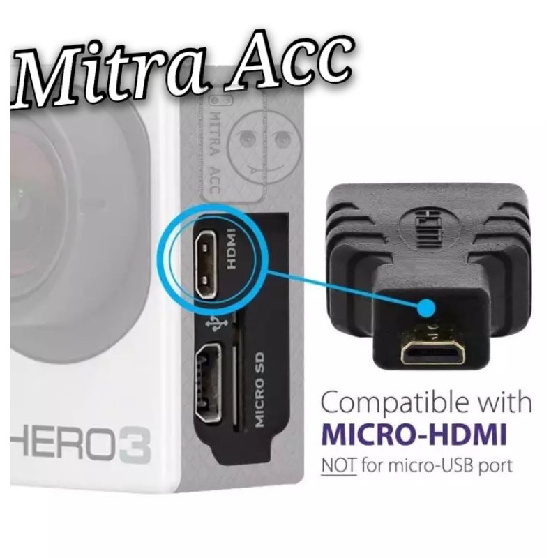 GENDER HDMI TO MICRO HDMI - KONEKTOR HDMI FEMALE TO MICRO HDMI MALE