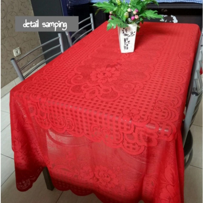 Taplak Meja Makan - Taplak Meja Makan 8 Kursi 150X270Cm.