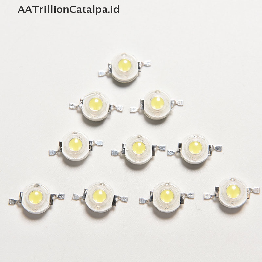 Aatrillioncatalpa 10PCS Lampu LED SMD 1W Warna Putih