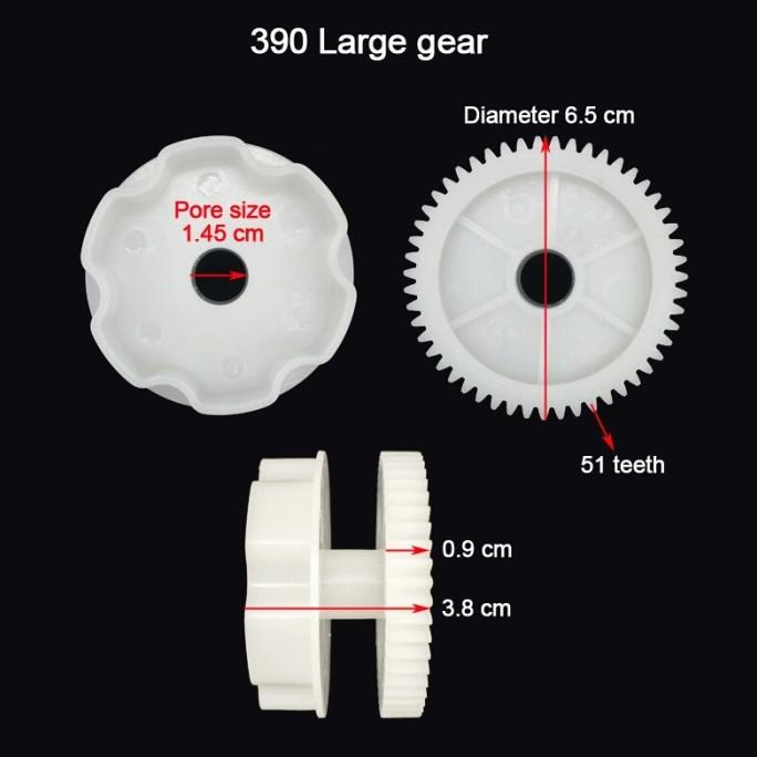 Gearbox 390 Large Gear Pliko / Dinamo / Mobil Motor Mainan Aki Limited Edition