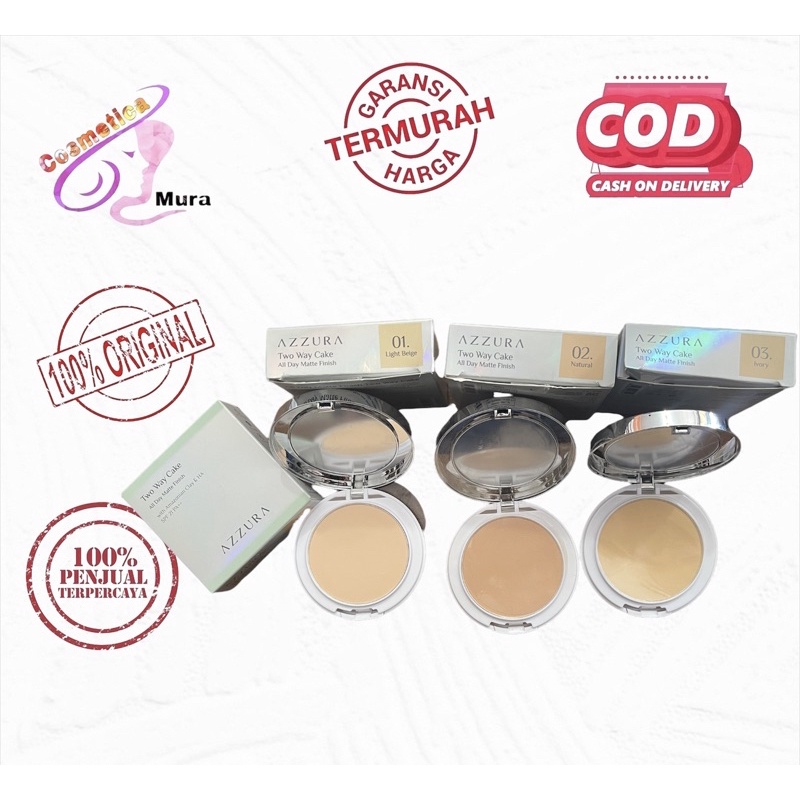 azzura two way cake all day matte finish - azzura bedak padat foundation matte finish