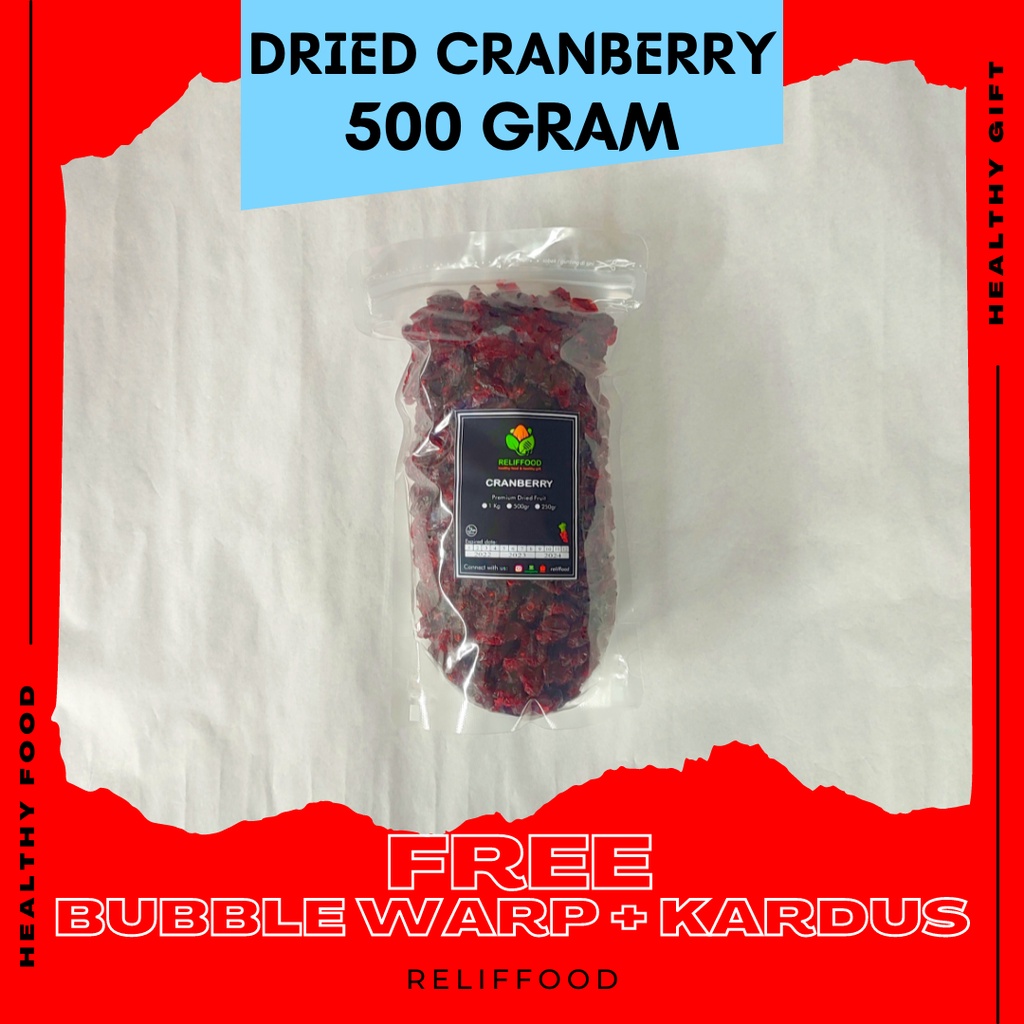 DRIED CRANBERRY 500 GRAM BUAH KERING DRIED FRUITS