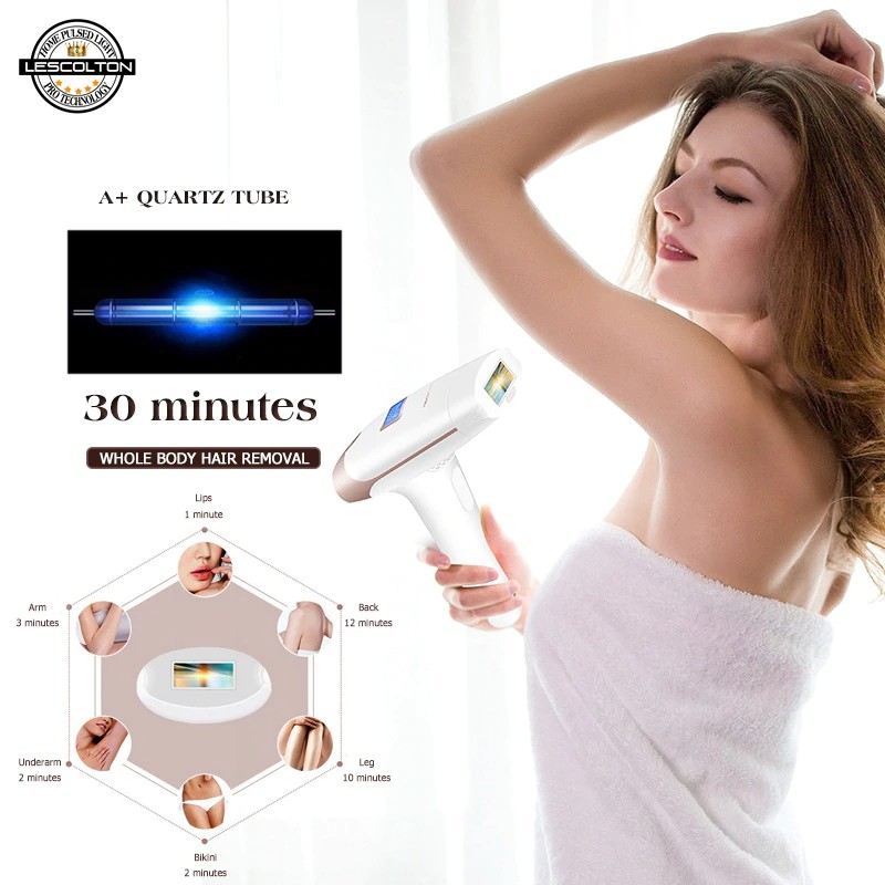 [ Ready Di JKT ] Lescolton 2 in 1 Portable IPL T009i Laser Hair Removal Permanent Bikini Trimmer