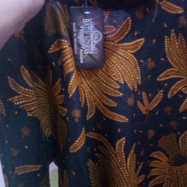 Tunic Santika Black Jumbo Tunik Batik Cantik Seragam Batik Big Size Besar