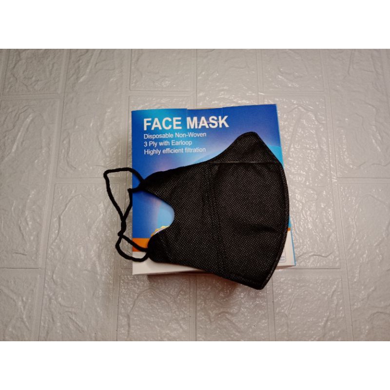 MASKER DUCKBILL HITAM GARIS