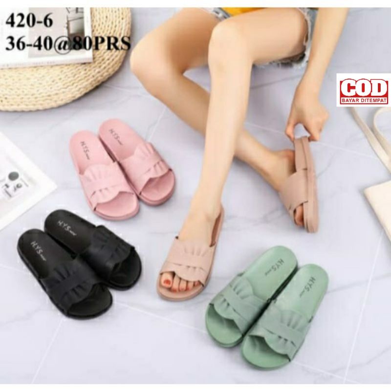 New BLC angela 1603-55 Sandal Jelly Wanita / sandal wanita / Slip Sandal Import