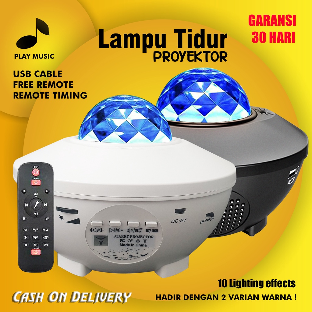 Lampu Proyektor Langit Malam Bintang Galaxy Nebula Lamp Starry Projector Light Lampu Tidur Proyektor