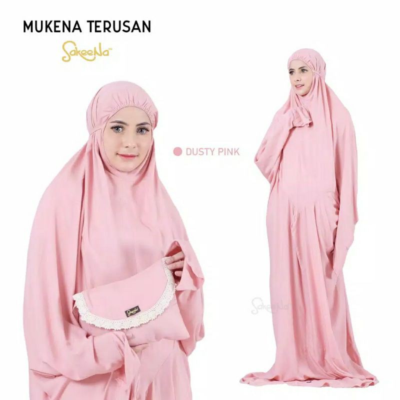 Mukena Terusan SakeeNa Polos Dewasa