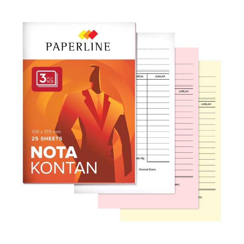 

Paperline Nota Kontan Kecil 3NCR 3PLY / 10 Buku