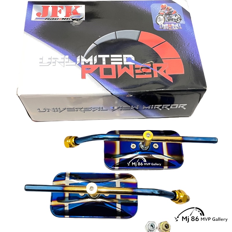 Spion Variasi Two tone Kotak Jfk Universal / Spion Motor Model Kotak Gold Blue / Spion Bulat Two tone