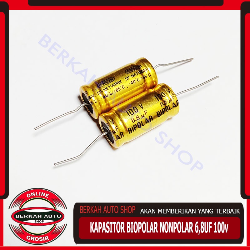 Kapasitor bipolar nonpolar 6.8uf 100v - kapasitor audio