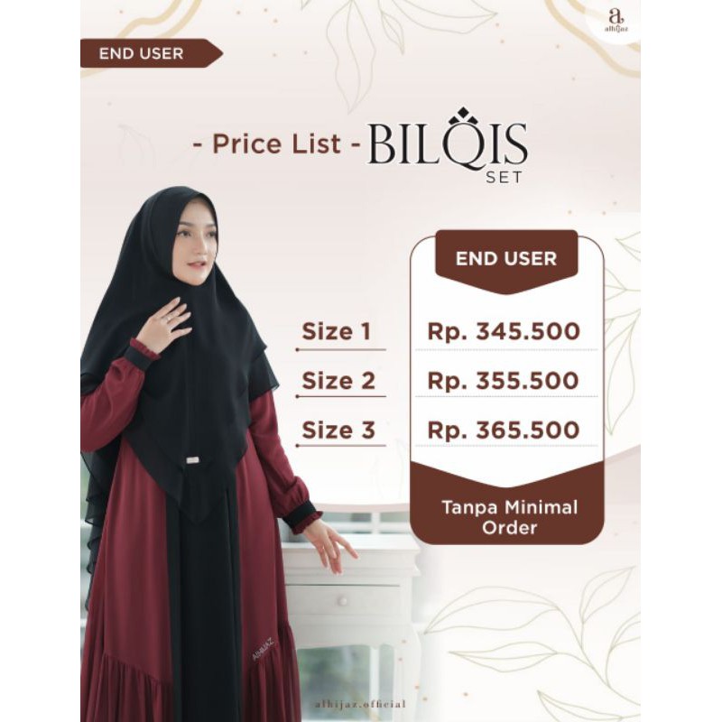 Bilqis set by Alhijaz (link CO Cs Shopee)