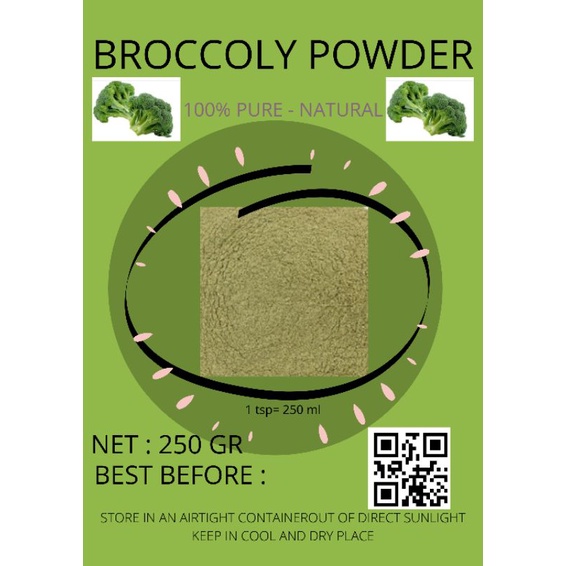 

BROCCOLI POWDER PURE 250 GR
