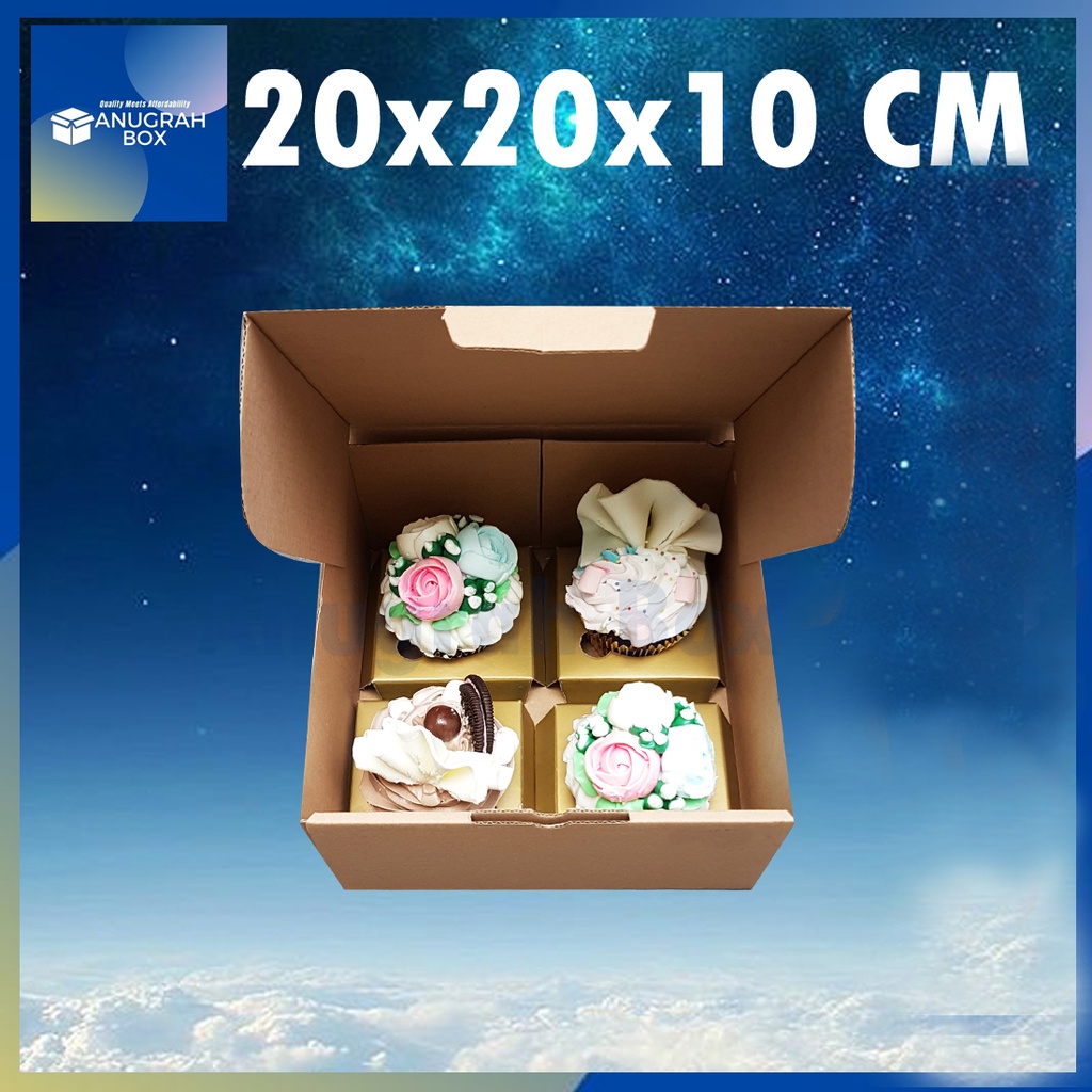 

Kardus box 20x20x10 cm (ECER) Diecut box donut pizza packing kotak aksesories kue baju free bubble