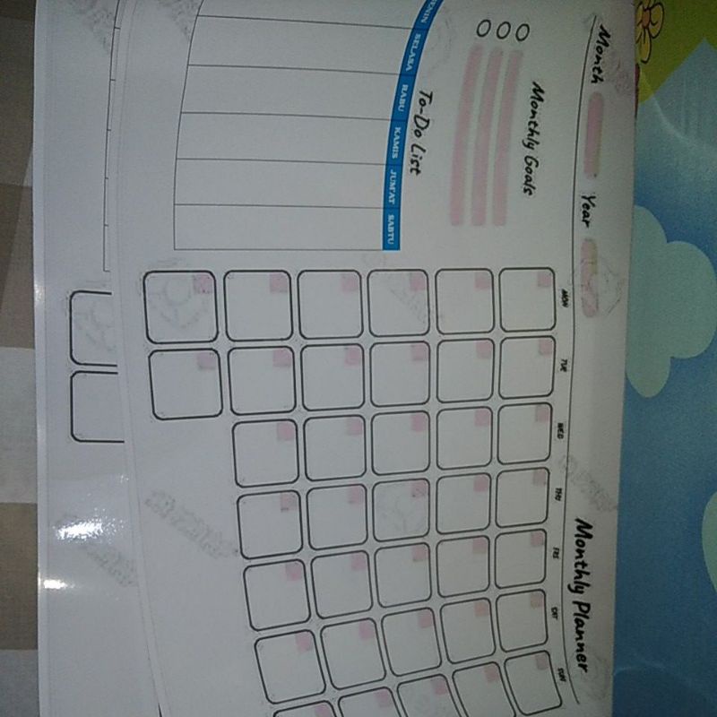 

REJECT MONTHLY PLANNER/ BACA DESKRIPSI