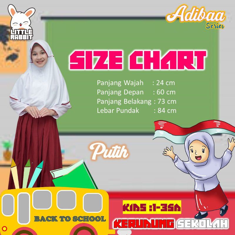 jilbab sekolah | jilbab anak sekolah 1 - 3 SD