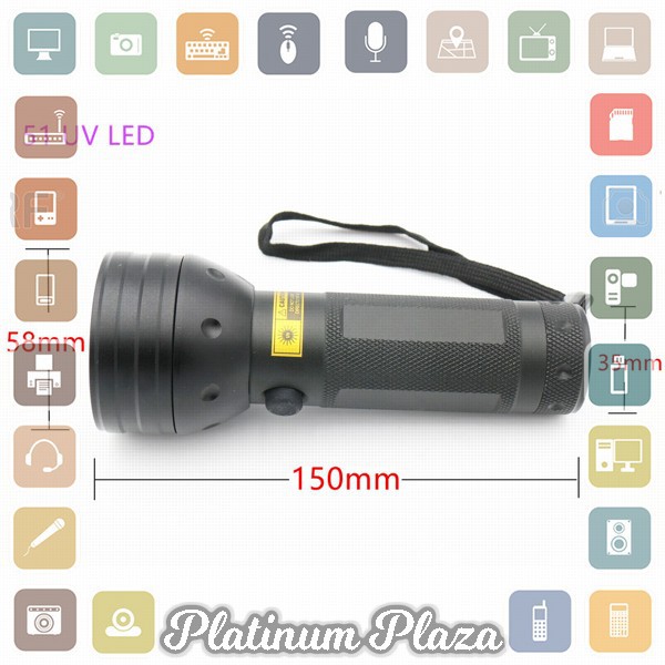 TaffLED Senter Ultraviolet UV 400nm 51 LED UV-51 - Black`L02LHG-