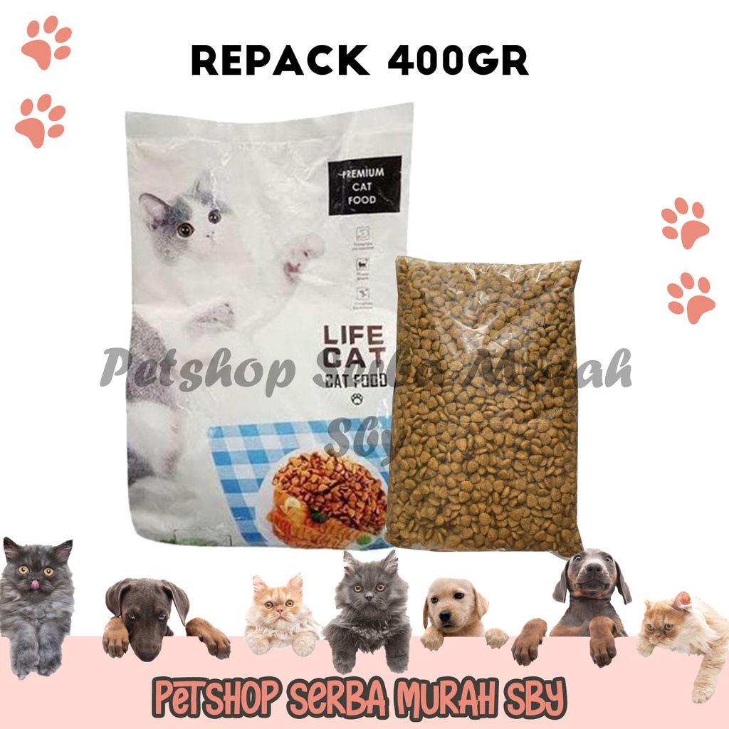 Life Cat Repack 400gr -  Makanan Kering Kucing - Cat Dry Food