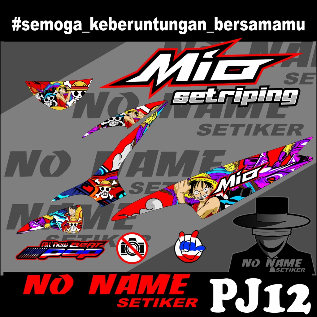 Stiker Striping Mio 110 Smile/Sporty (PJ12) 2008 2009 2010 2012 2013 setiker decal mio karbu