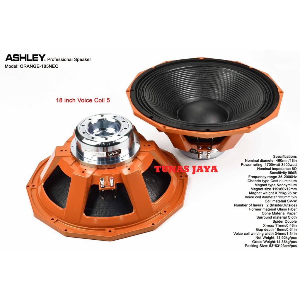 Speaker Component Ashley Orange 185Neo - Orange185 Neo Original