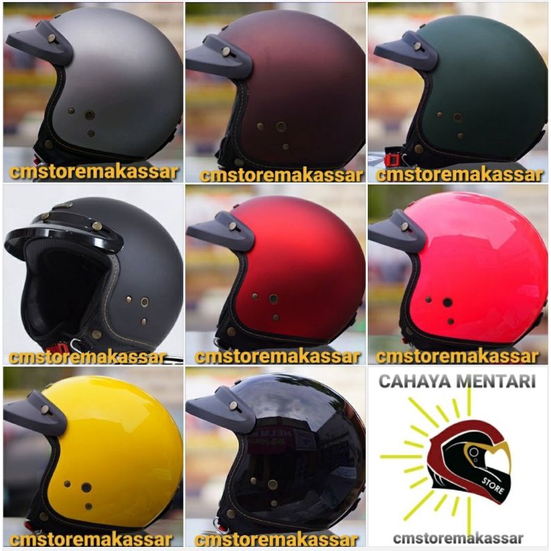 Helm NJS Retro NR 80S Classic Style Half Face