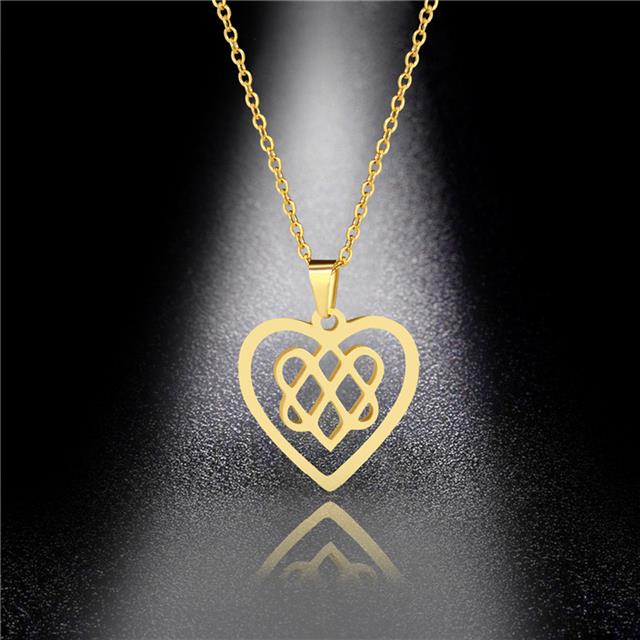 Ornamen 18K Emas Peach heart stainless steel Kalung Cinta gaya Cina berbentuk hati pendek kalung swe