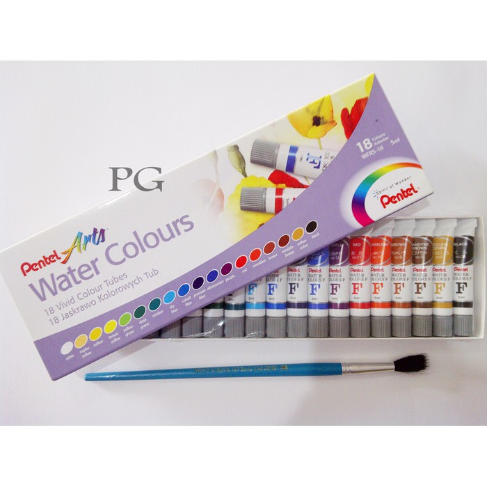  Pentel  Arts Water Colours 18  Cat  Air  18  Warna  Watercolor 