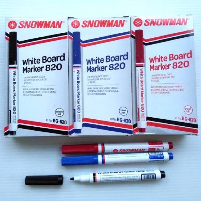 

Snowman Whiteboard Marker 820 / Wipe Clean Spidol