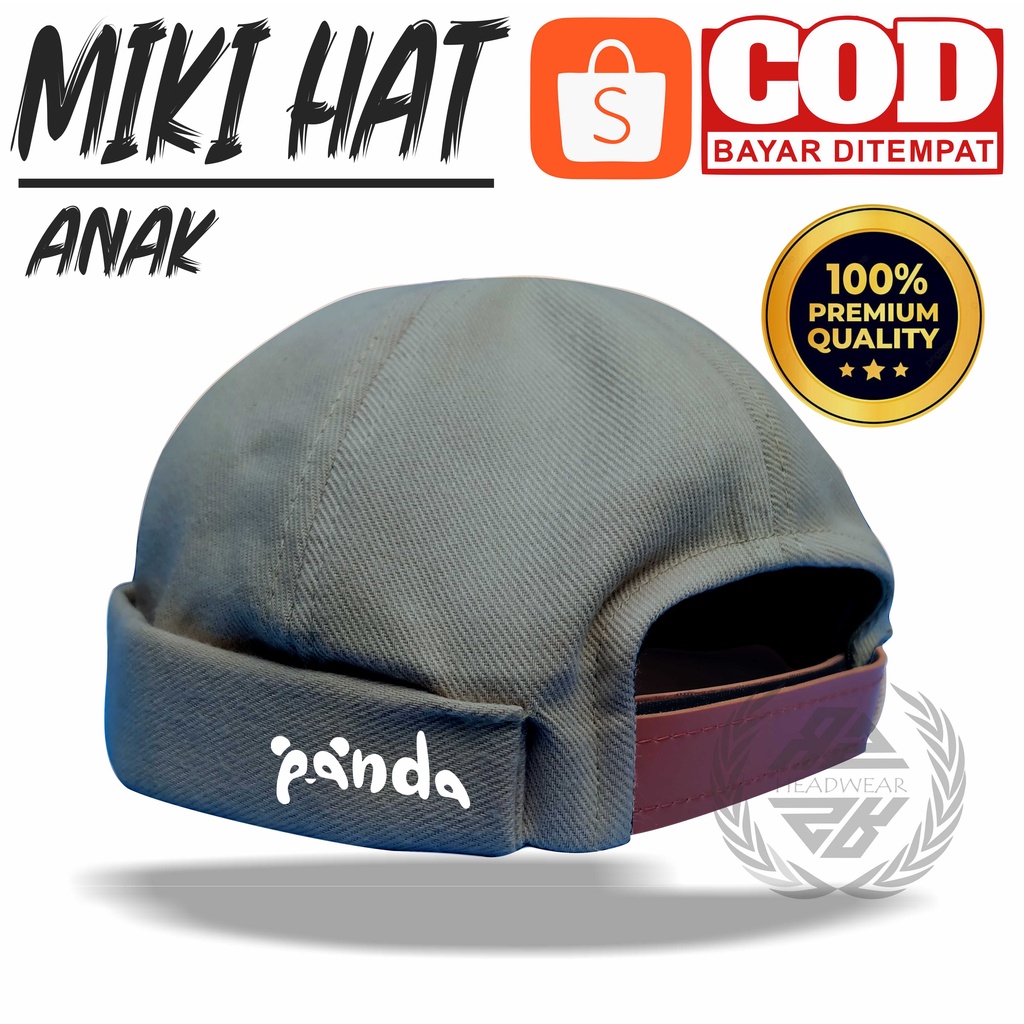 Topi Peci Anak (Uas) Mikihat Anak Logo Kaligrafi Muslim Kwalitas Import