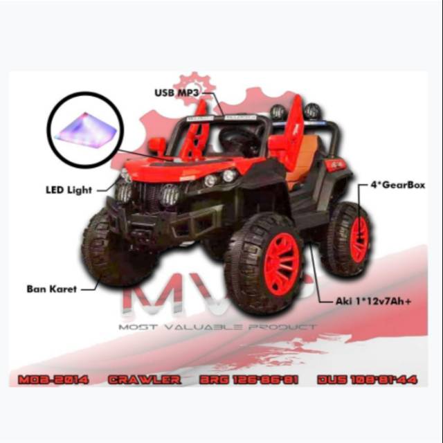 Mainan anak mobil aki JEEP CRAWLER