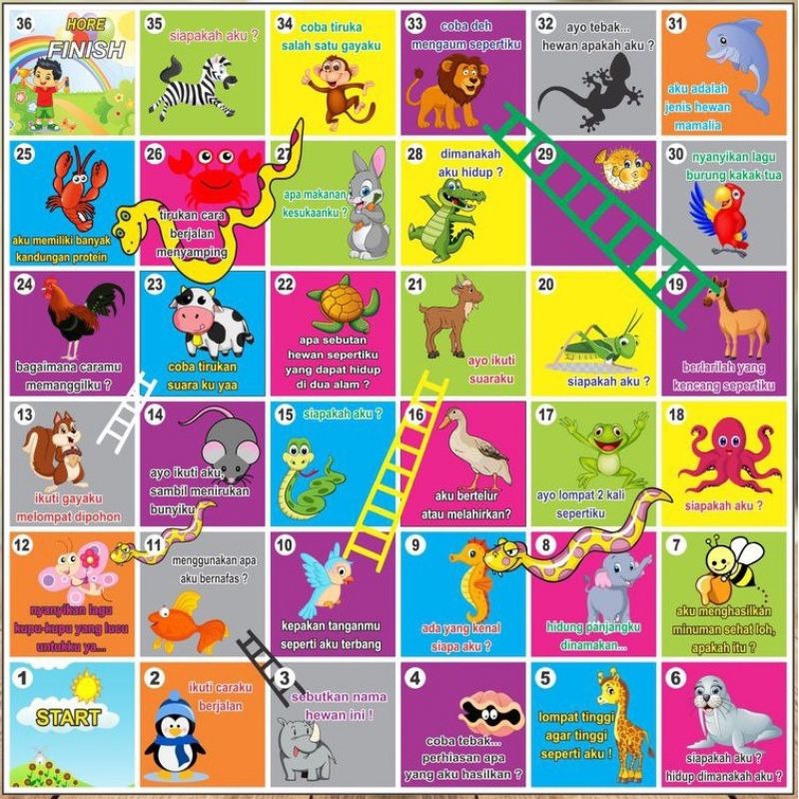 Ular Tangga Jumbo Playmat Islam Murah gratis Dadu