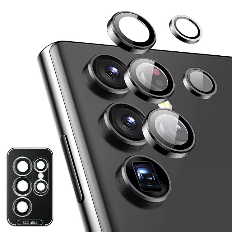 Camera Lens Protector Samsung Galaxy S22 S23 Plus Ultra Metal Ring Glass