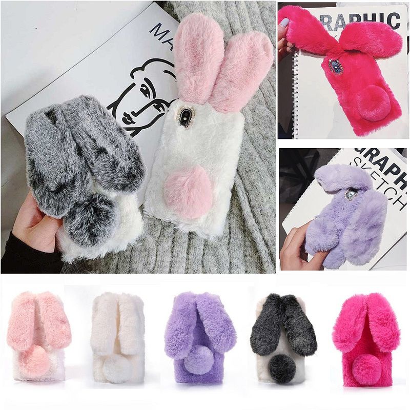 0Soft Case Bulu Kelinci Hangat Untuk Vivo Y51A Y12S Y19 Y20 Y20S Y20i Y30 Y91C Y11 Y12 Y17 Y20I V19 