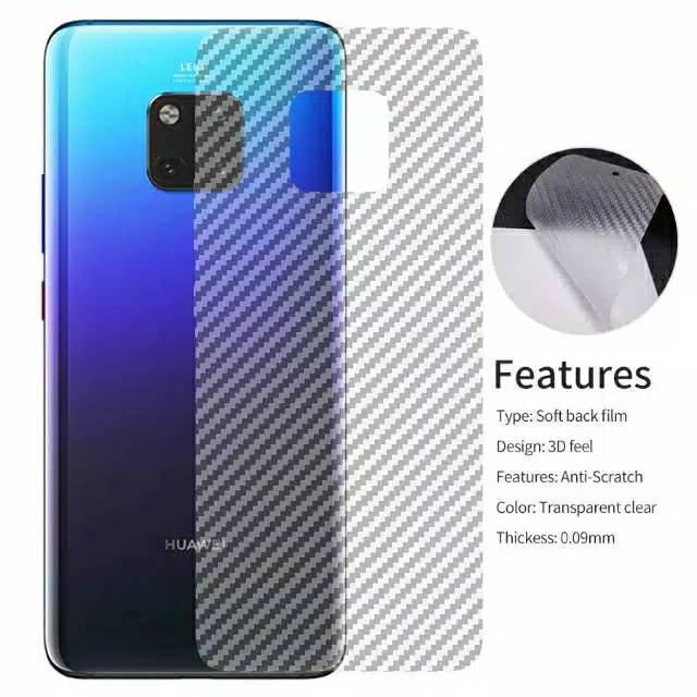 Huawei Nova 5 5T 3i P 30 P30pro P20 Mate 20 20pro pro skin carbon Back Screen Protector Pro i