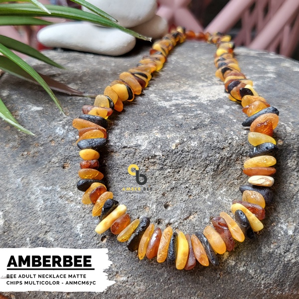 Kalung Amber Dewasa Premium Multicolor Nugget ABNGRN151 by Amber Bee