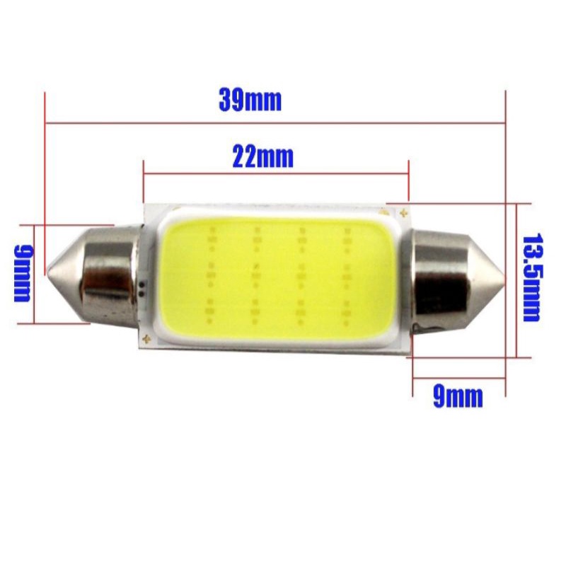 [COD] Lampu plafon mobil LED ukuran 36 mm putih