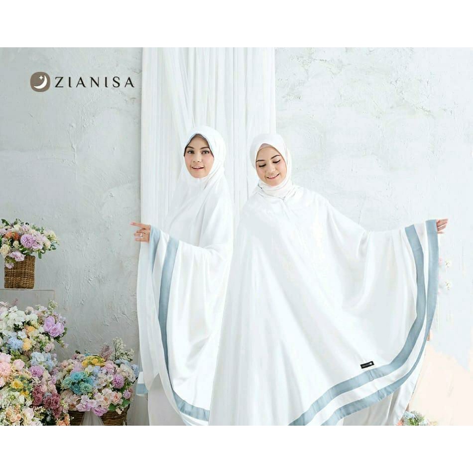 Mukena Zianisa List Mecca Stone-Broken White Allsize