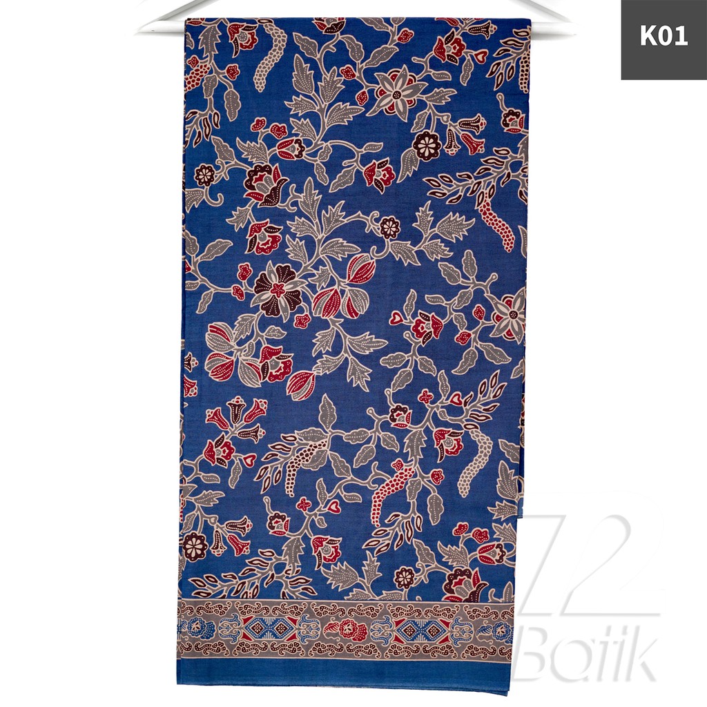 KAIN BATIK PREMIUM Bahan Katun Motif Kembang Taman Warna Hitam Ireng Black 725563 Cap 72 Jarik Jarit Samping Kebat Panjang Batik Katun Modern Premium Bahan Seragam Batik Pernikahan Kantor Keluarga Murah Kamen Jadi Batik Bali Lembaran