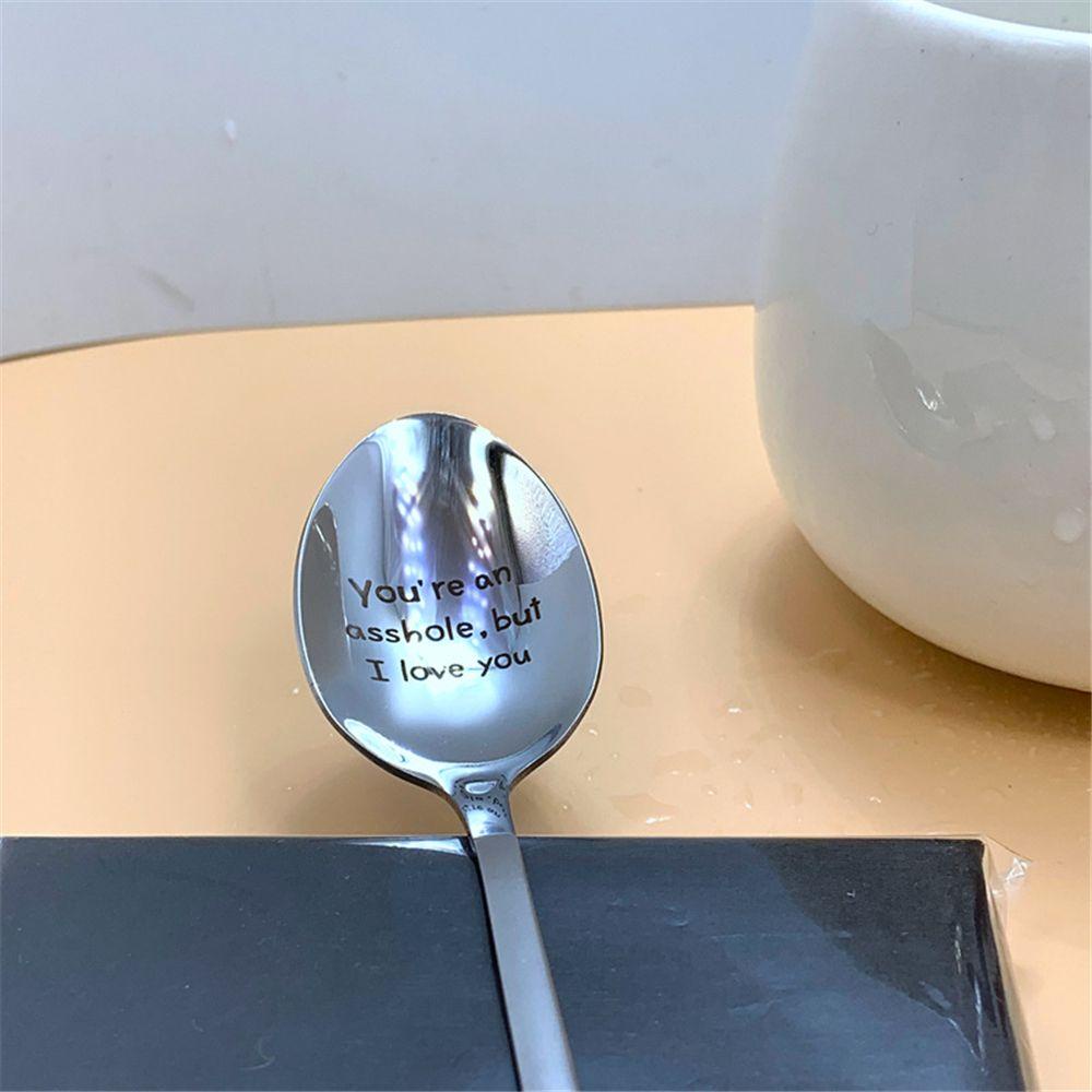 Suyo Sendok Susu / Kopi Bahan Stainless Steel Untuk Hadiah Hari Ibu / Ayah