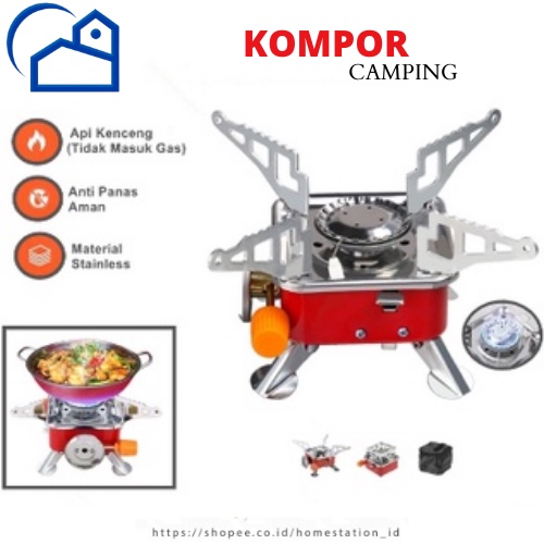 Kompor Camping Gas Model Kotak Mini Portabel Stove Mini Alat Masak Gunung